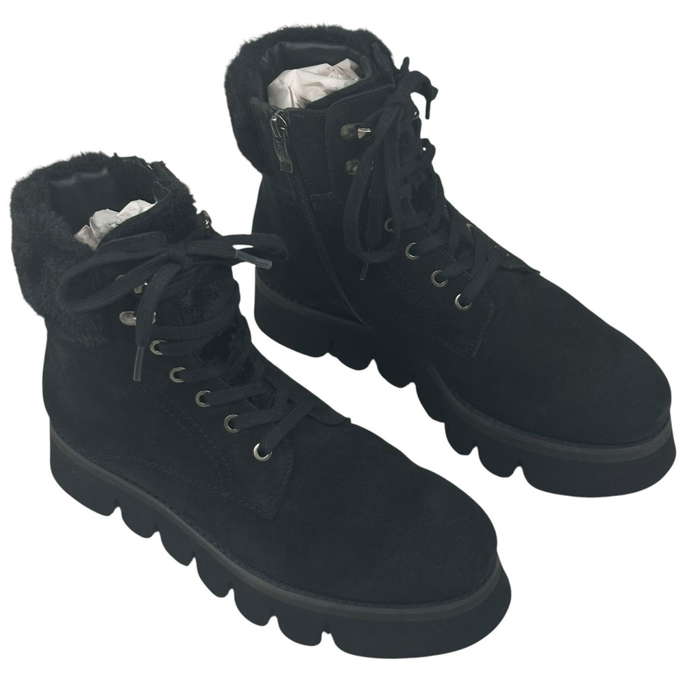 Ara Vesta Black Suede Winter Platform Boots Womens Size US 10 UK 7.5 New $200